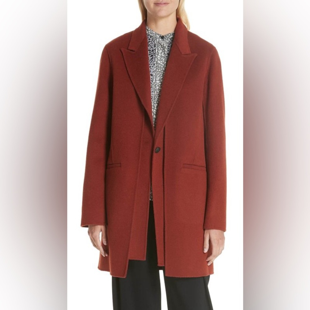 Rag & Bone Red Wool Layered Convertible Coat